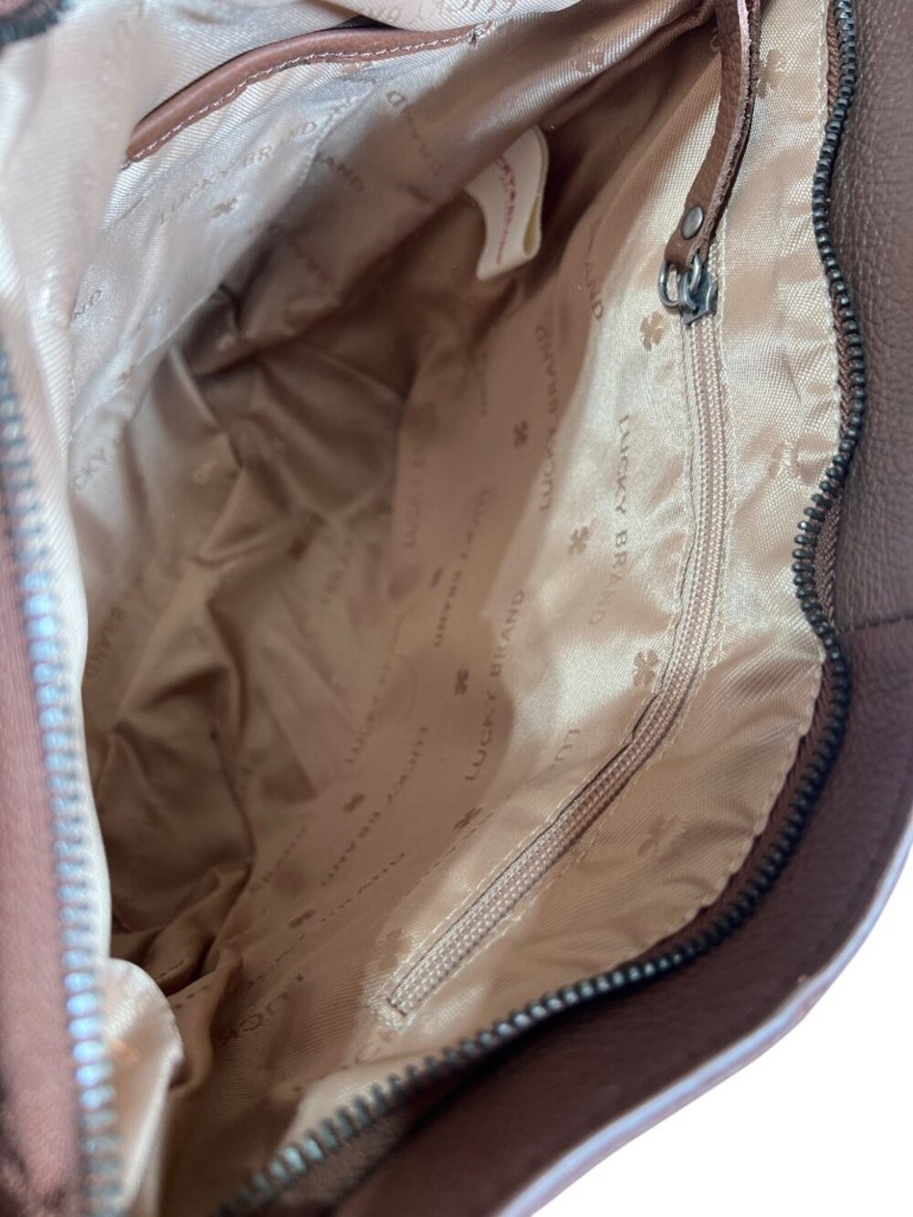 Lucky Brand NWT Brandy Shadow Leather Drawstring Boho Bucket Bag - Picture 6 of 8